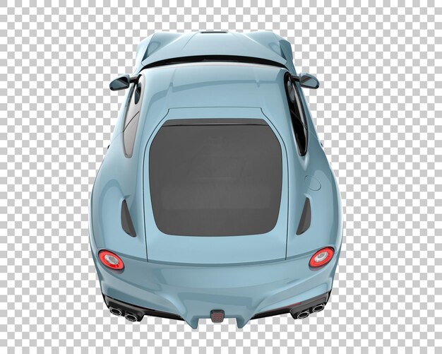 Sport car on transparent background. 3d rendering - illustration