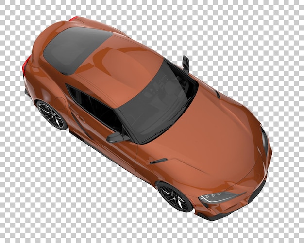 Sport car on transparent background. 3d rendering - illustration