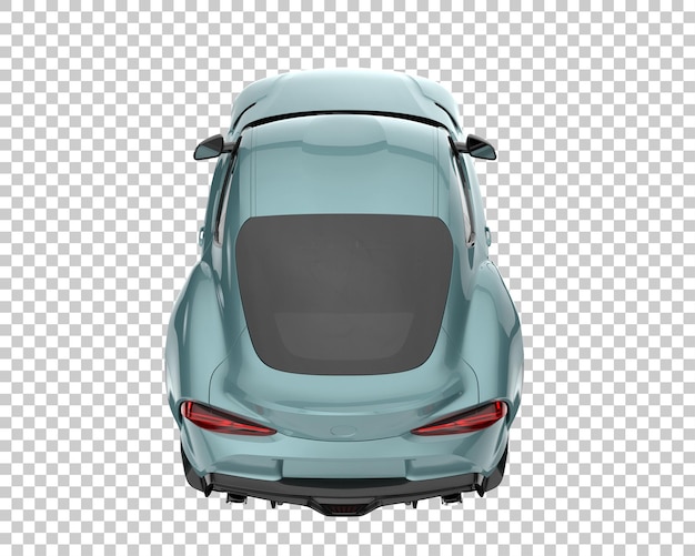 Sport car on transparent background. 3d rendering - illustration