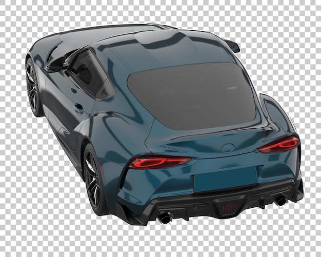 Sport car on transparent background. 3d rendering - illustration