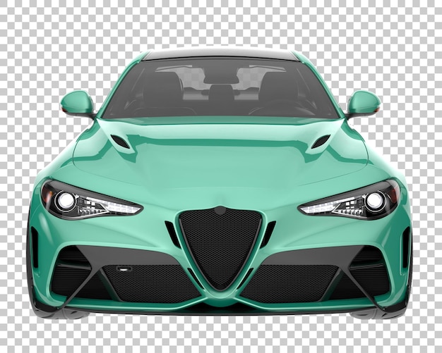 Auto sportiva su sfondo trasparente. rendering 3d - illustrazione