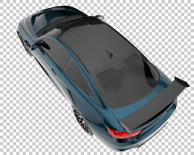 Sport car on transparent background. 3d rendering - illustration