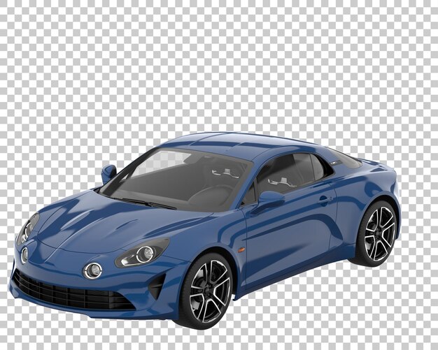 Sport car on transparent background. 3d rendering - illustration