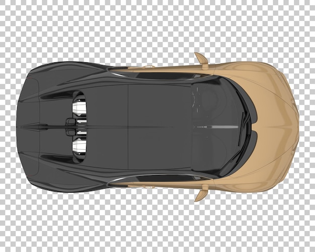 sport car on transparent background. 3d rendering - illustration
