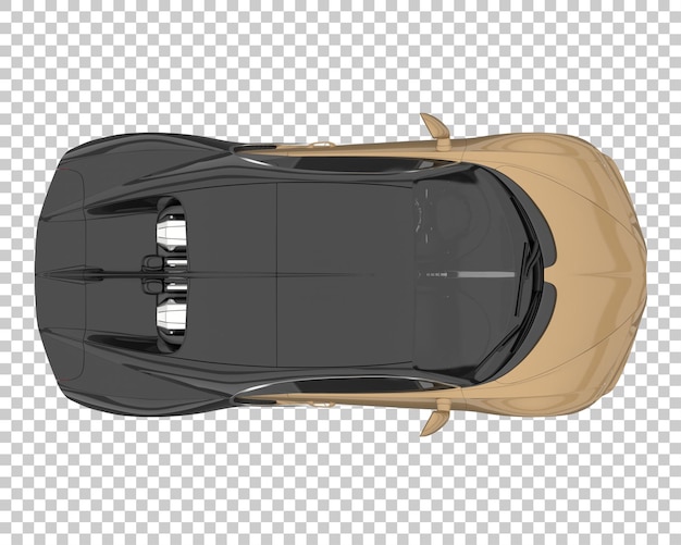 PSD sport car on transparent background. 3d rendering - illustration