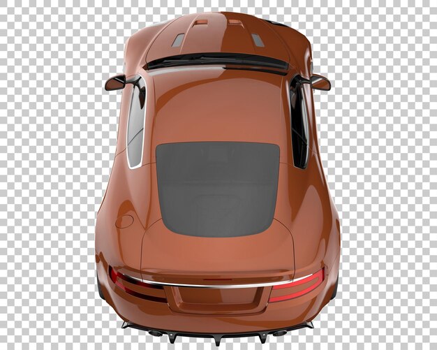 Sport car on transparent background. 3d rendering - illustration