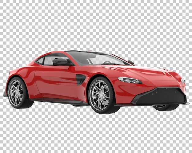 Спортивная машина на прозрачном фоне. 3D-рендеринг - иллюстрация