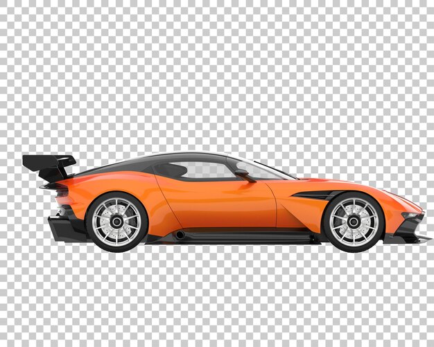 Auto sportiva su sfondo trasparente. rendering 3d - illustrazione