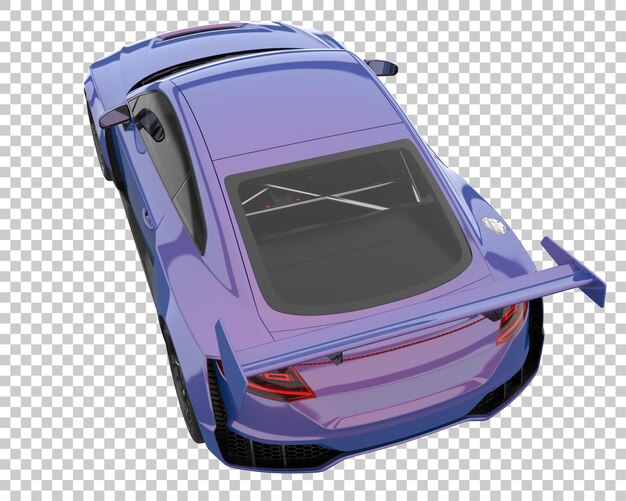 PSD sport car on transparent background. 3d rendering - illustration