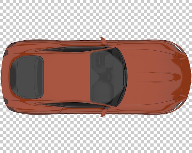 Sport car on transparent background. 3d rendering - illustration