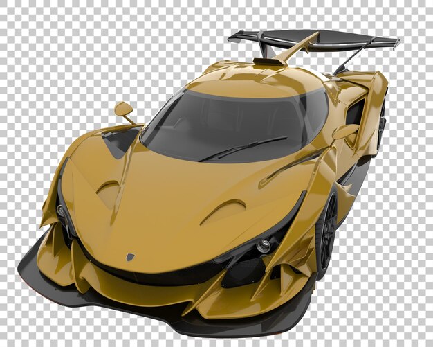 PSD sport car on transparent background. 3d rendering - illustration