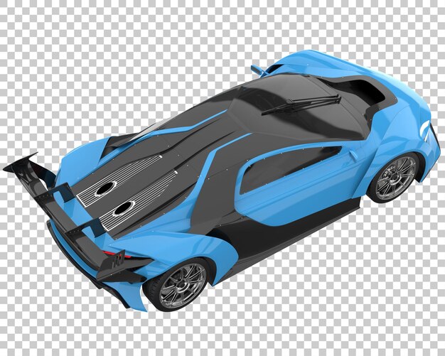 Sport car on transparent background. 3d rendering - illustration