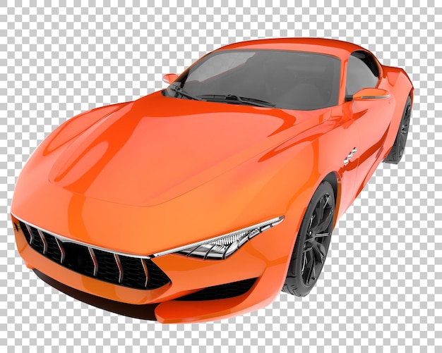 PSD auto sportiva su sfondo trasparente. rendering 3d - illustrazione