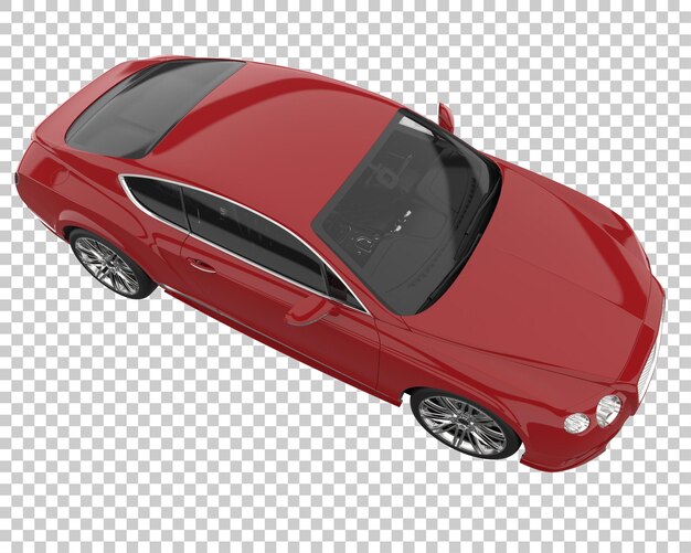 Sport car on transparent background. 3d rendering - illustration