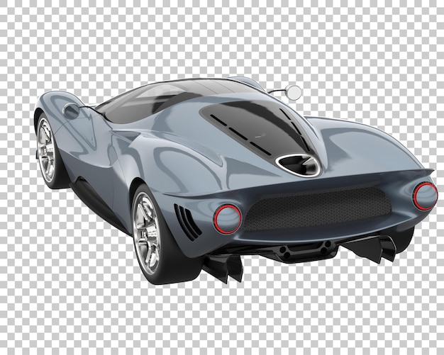 PSD sport car on transparent background. 3d rendering - illustration