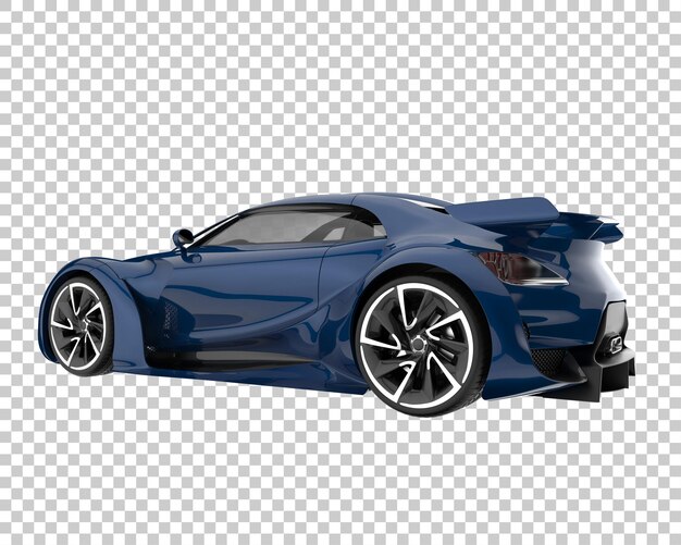 Auto sportiva su sfondo trasparente. rendering 3d - illustrazione