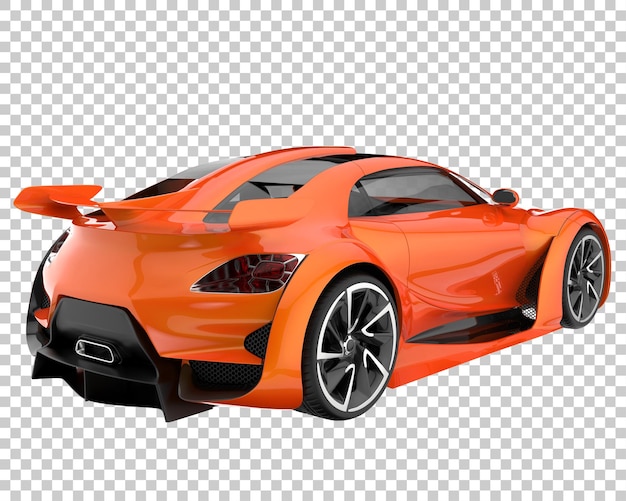 Auto sportiva su sfondo trasparente. rendering 3d - illustrazione