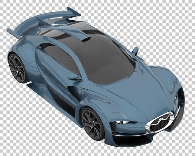 Sport car on transparent background. 3d rendering - illustration