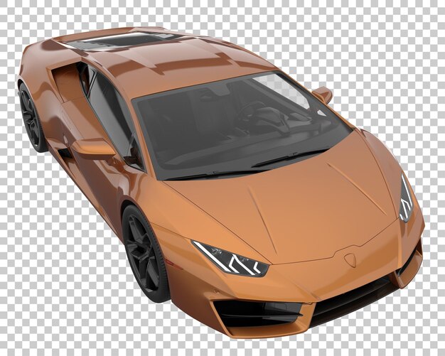 Sport car on transparent background. 3d rendering - illustration