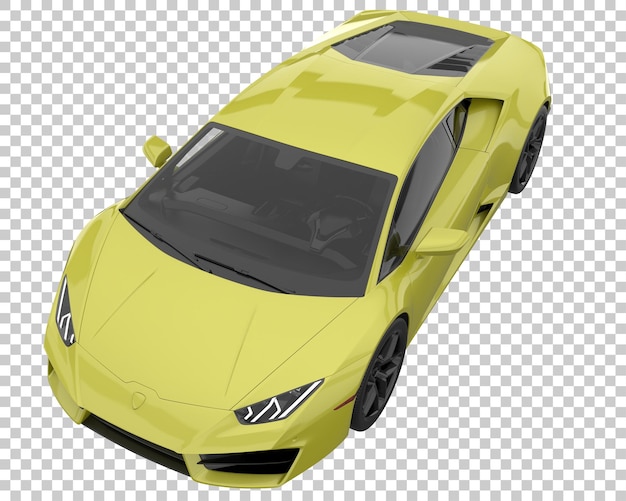 Auto sportiva su sfondo trasparente. rendering 3d - illustrazione