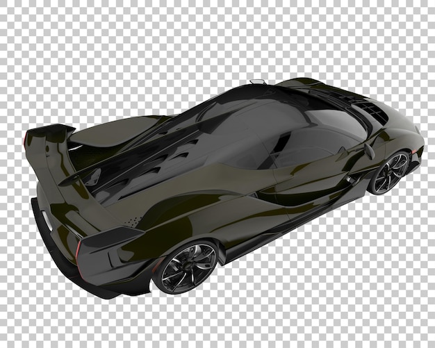 Sport car on transparent background. 3d rendering - illustration