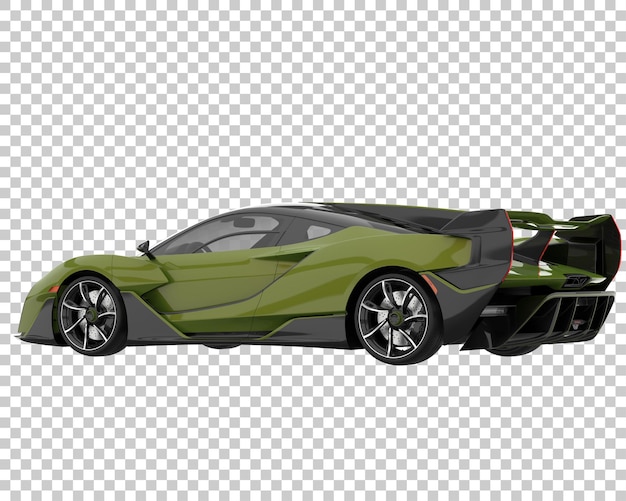 Sport car on transparent background. 3d rendering - illustration