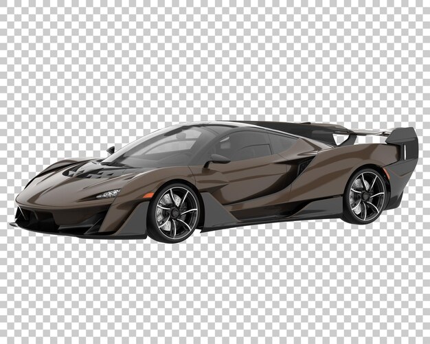 Auto sportiva su sfondo trasparente. rendering 3d - illustrazione