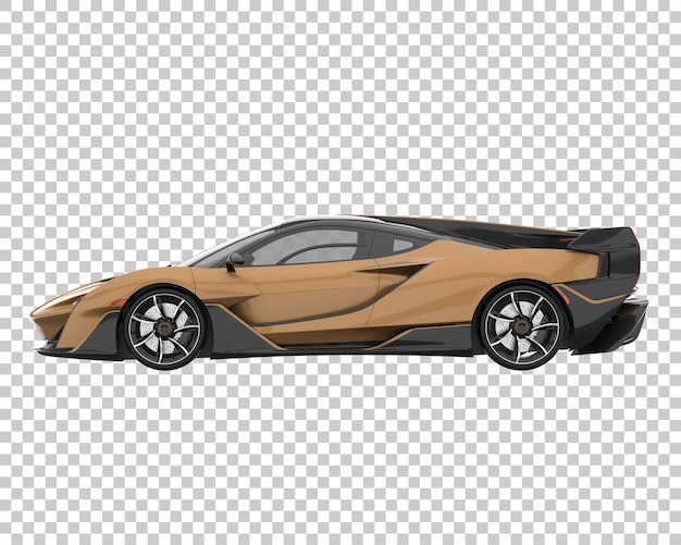 Auto sportiva su sfondo trasparente. rendering 3d - illustrazione