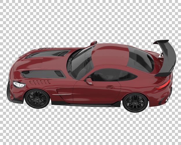 Sport car on transparent background. 3d rendering - illustration