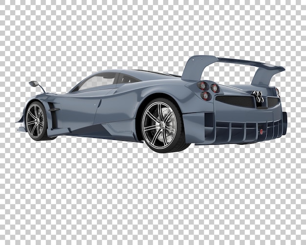 Sport car on transparent background. 3d rendering - illustration