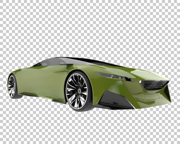 Auto sportiva su sfondo trasparente. rendering 3d - illustrazione