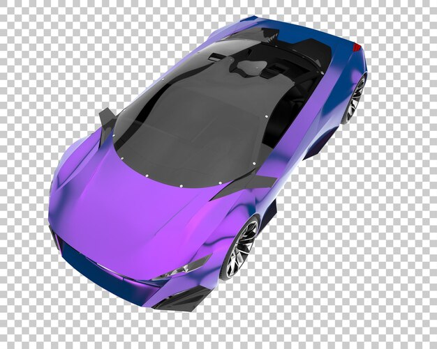 Sport car on transparent background. 3d rendering - illustration