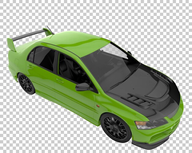 Auto sportiva su sfondo trasparente. rendering 3d - illustrazione