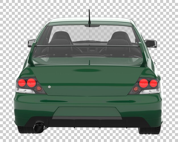 PSD sport car on transparent background. 3d rendering - illustration