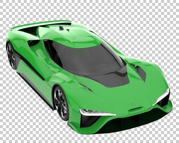 Sport car on transparent background. 3d rendering - illustration