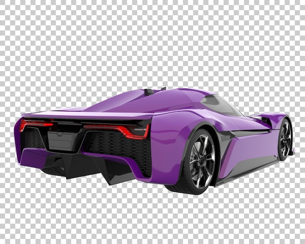 PSD sport car on transparent background. 3d rendering - illustration