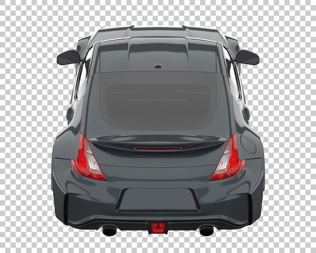 PSD sport car on transparent background. 3d rendering - illustration