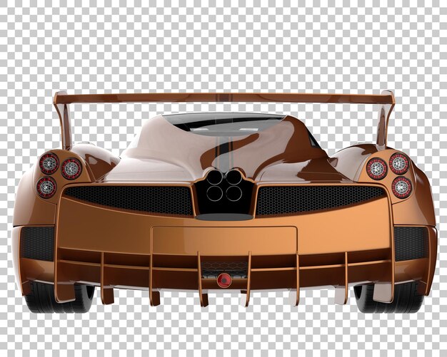 PSD sport car on transparent background. 3d rendering - illustration