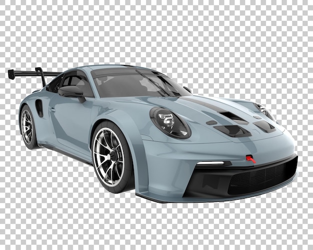 PSD sport car on transparent background. 3d rendering - illustration