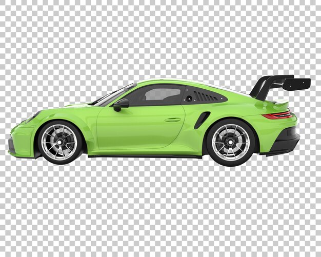 Sport car on transparent background. 3d rendering - illustration