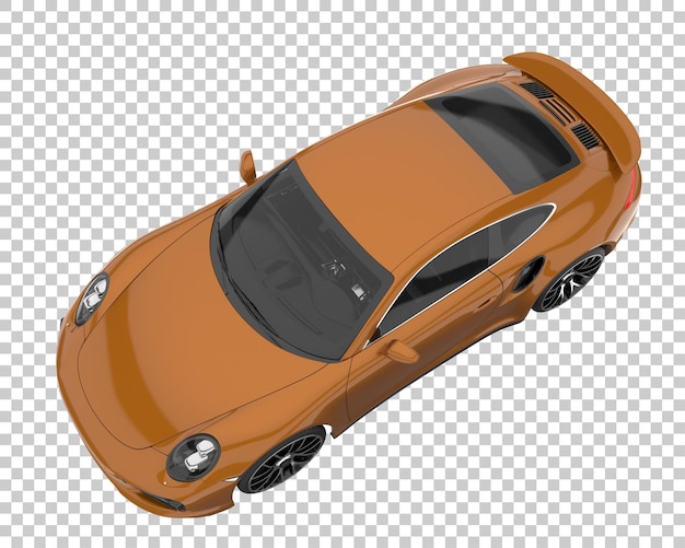 PSD sport car on transparent background. 3d rendering - illustration