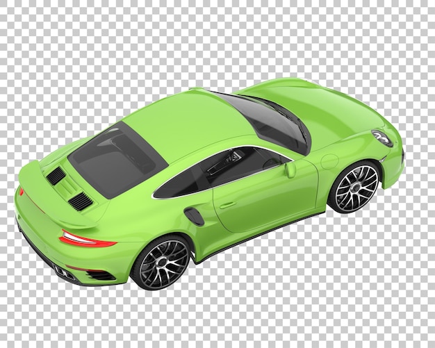 Sport car on transparent background. 3d rendering - illustration