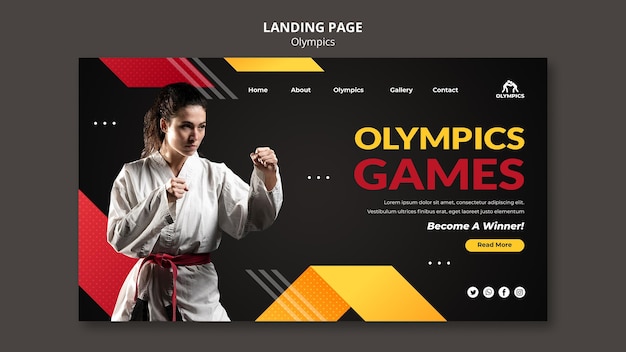 PSD sport competition web template