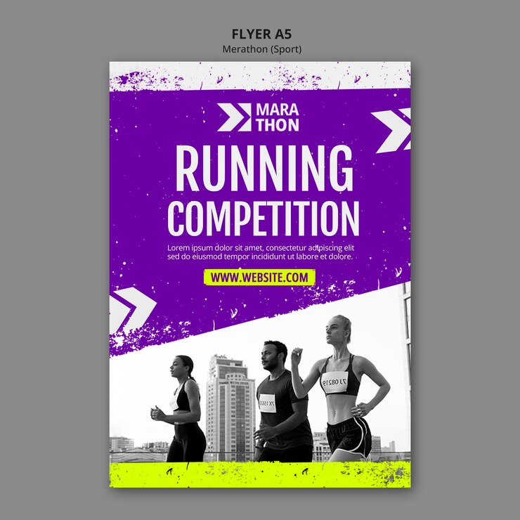 PSD sport concept poster template