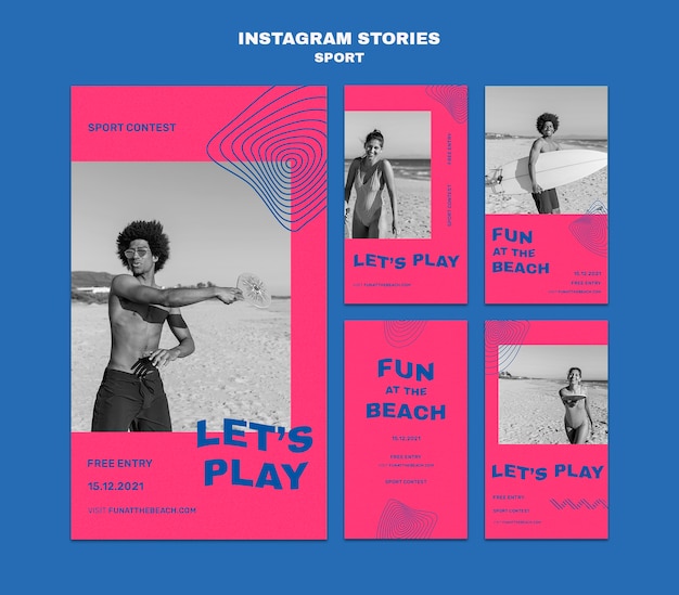 PSD sport contest instagram stories