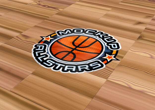 Sport court logo mockup