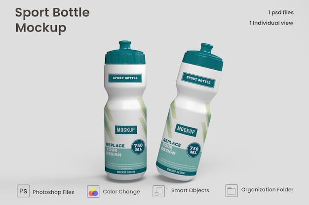 Sport drink bottle mockup premium psd