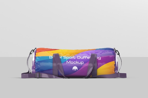 Sport duffle bag mockup