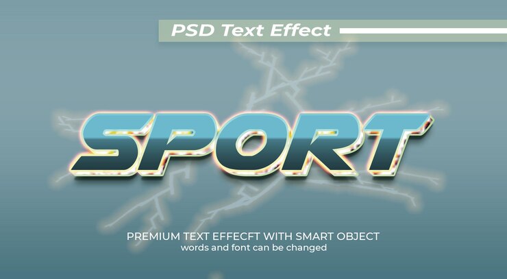 PSD sport edytowalny efekt tekstowy 3d tradycyjny styl szablonu kreskówki