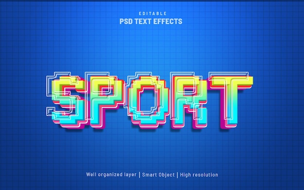 Sport game editable text effect 3D